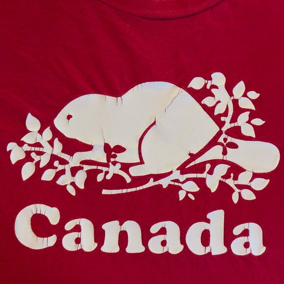 Roots Canada Red T-Shirt XL - Picture 3 of 6